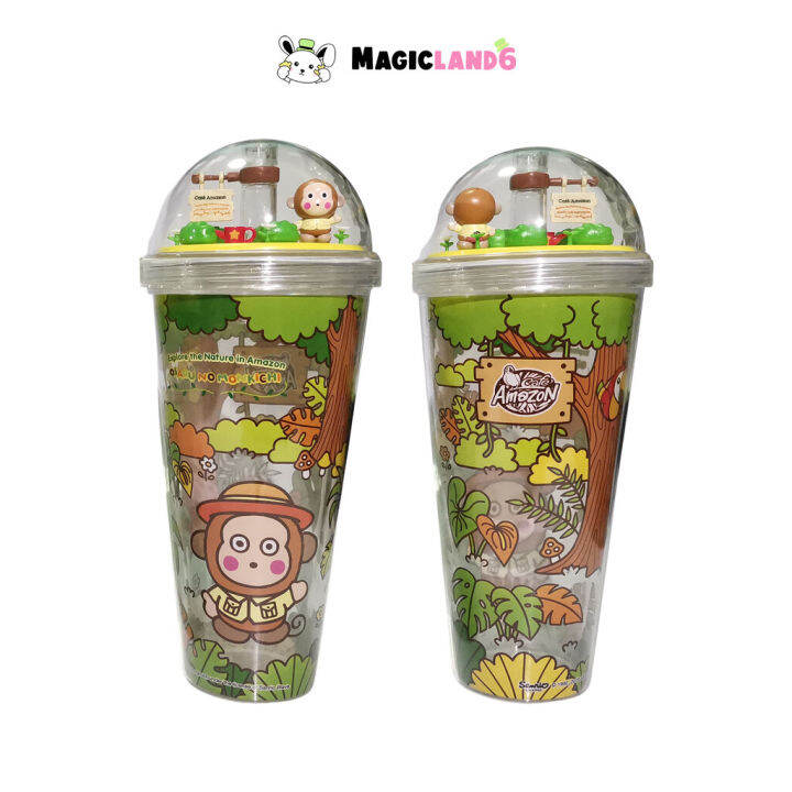 cup-dome-3d-sanrop-hello-kitty-keroppi-monkichi-cafe-amazon-แก้วน้ำฝาโดมเฮลโลคิตตี้-ลายซานริโอ-แก้วน้ำ-2-ชั้น