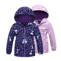 Children Outerwear Warm Polar Fleece Coat Hooded Kids Clothes Waterproof Windproof Baby Girls Jackets For Autumn Spring 3-12Y