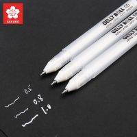 【☄New Arrival☄】 zangduan414043703 ซากุระ3ชิ้น Gelly ปากกาไฮไลต์หมึกเจลปากกาสีสว่างสีขาวปากกาเน้นข้อความเน้นสี
