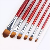 6pcs/Set paintbrush set nylon Hair Wooden Handle water color brush Acrylic Paints Oil Paint Brush Artist Art Supplies art brush Drawing Painting Suppl