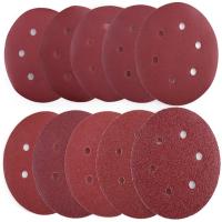 【cw】 6 Inch Holes 150MM Sanding Discs 60-2000 Grit Flocking Sandpaper Orbital Sander and Aluminum Oxide Paper ！