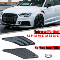 รถด้านข้าง Fender Vent ฝาครอบ Fender ตกแต่งด้านข้าง Wing Air Vent Intake สำหรับ Audi A3 8P A4 B8 B6 Q7 A1 C6 A7 Q5