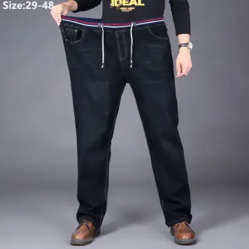  New Men Denim Wide-Leg Pants Korean Style Straight