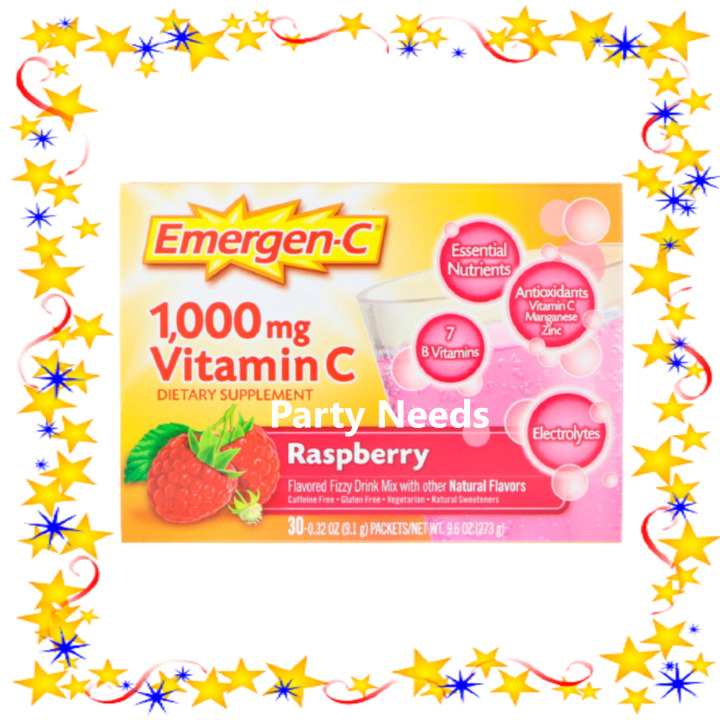 EmergenC 1000mg Vitamin C Raspberry Drink Mix 30 x 9.1g Lazada PH