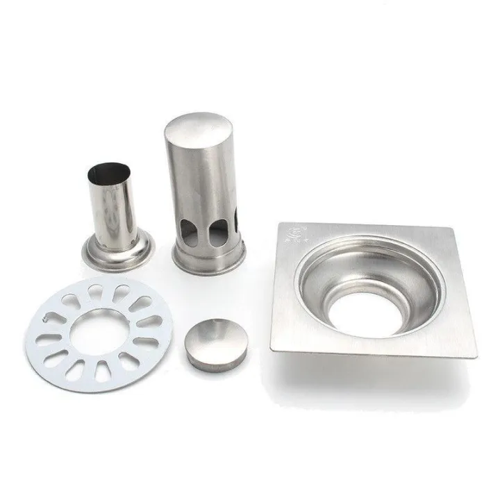 BOKALI Stainless Steel Square Bathroom Drain Cover Floor Drain Home