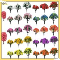 VJDA 5pcs 4~6.5cm โมเดลรถไฟ ของเล่นสำหรับเด็ก ต้นไม้ประดิษฐ์ทิวทัศน์ อุปกรณ์ตกแต่งภูมิทัศน์ ตกแต่งรถไฟ ต้นไม้ดอกไม้จิ๋ว