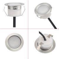 Recessed Led Underground Light Installed into Wall Step Ground Garden Path Road Low Voltage 12V 0.5w1w Stainless Steel Cover