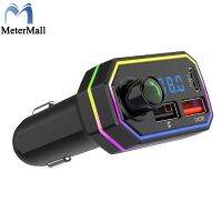 เครื่องส่งสัญญาณ Fm รองรับบลูทูธสำหรับรถยนต์แบ็คไลท์ Led Mp3เครื่องเล่น Tf/u ชุดอุปกรณ์แฮนด์ฟรีในรถยนต์อะแดปเตอร์ Usb คู่