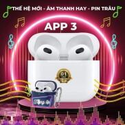 Tai nghe Bluetooth APP 3 .Bản Mới Bass Căng, Bluetooth 5.0 Đổi tên, Định vị