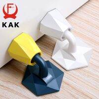 KAK Diamond Shape Silicone Door Stopper Upgraded Suction Design No Punch Sticker Doorstop Door Holder Wind-proof Door Hardware Decorative Door Stops