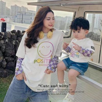 DMพร้อมส่ง เสื้อยืด ชุดครอบครัว ลายทะเล ใส่ได้ทั้งครอบครัว พ่อ แม่ ลูก (ได้1ตัวนะคะ) สีสันสดใส