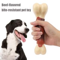 Bone Shape Dogs Toy Beef Flavor Nearly Indestructible Toys For Small Medium Large Dogs Pet Chew Bite Resistant Product Toys