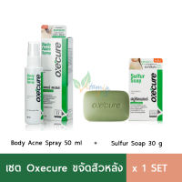 Set Oxecure ขจัดสิวหลัง - สเปรย์xสบู่สิว