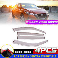 Windows Visor สำหรับ Nissan Sentra Sylphy 8th Gen B18 2020 2021 2022กันสาดฝนคิ้วยามปก D Eflector สติ๊กเกอร์ประดับ