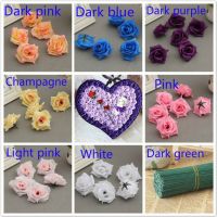 10Pcs Fake Artificial Silk Rose Heads Flower Buds DIY Bouquet for Wedding Party Decoration