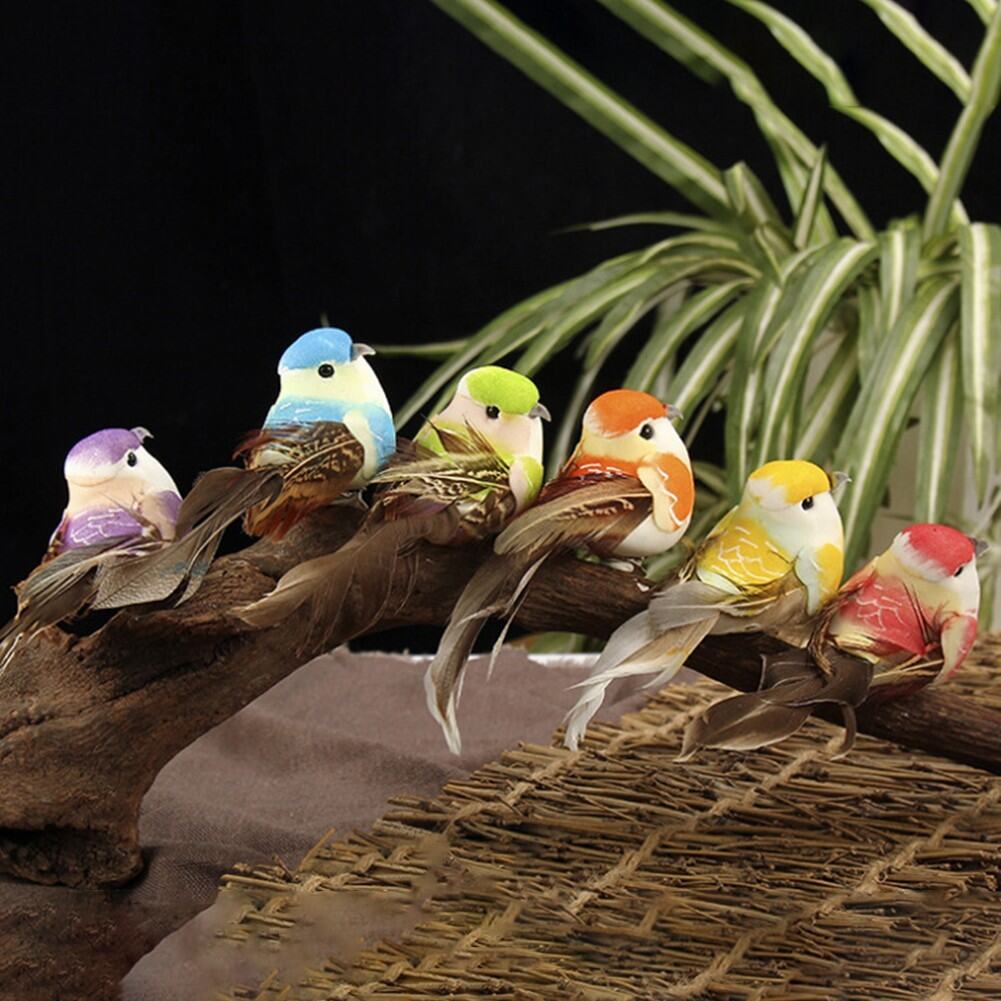 Fake Artificial Simulation Feathered Bird Realistic Garden Yard Home Decor 