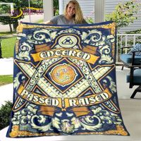 freemason capital alliance multi-size Masonic Lodge printed blanket bed sofa home decor office leisure hiking warm blanket.