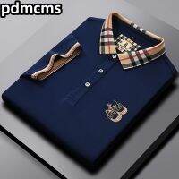 เสื้อโปโลของผู้ชาย Pdmcms แบรนด์หรูมีปกปักผสมผ้าฝ้ายคอเสื้อ MODE Korea ผู้ชายมี7สีในฤดูร้อนแขนสั้นใหม่2023