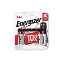 ถ่านอัลคาไลน์ AA (แพ็ค 6 ก้อน) Energizer Max