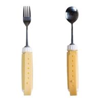 P82D Arthritis Elderly Utensil Disabled Patient Eating Spoon Fork Rotating Tableware