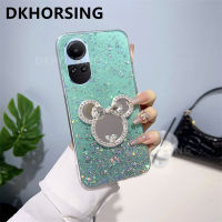 DKHORSING เคสดาวระยิบระยับหรูหราสำหรับ OPPO Reno 10 / Reno 10 Pro / Reno 10 Pro + เคสโทรศัพท์เนื้อนิ่ม TPU ซิลิโคนใสใหม่ Oppo Reno 10 5G ฝาหลัง Reno 10Pro Plus 2023พร้อมกรอบกระจกเงาน่ารักแฟชั่น