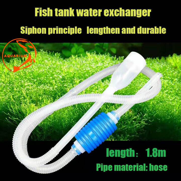 Aquarium Siphon Fish Tank Syphon Vacuum Cleaner Pump Accessories Semi