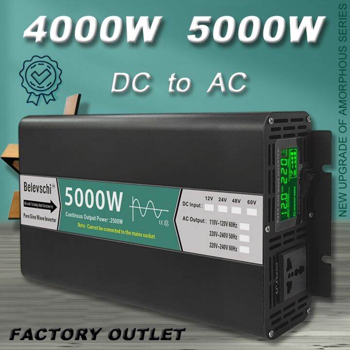 【CW】 Pure Sine Wave Inverter 12V 24V 48V DC To AC 110V 220V 4000W 5000W ...