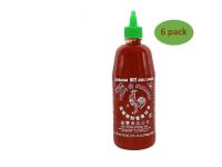 Sriracha Hot Chili Sauce (Huy Fong Rooster) 740 ml x 6 bottle from California USA.