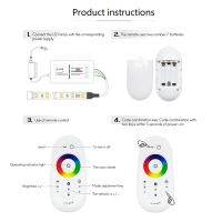 2.4G RGB Single Dimming Controller LED Full Touch Remote Controller DC12V-24V Low-Voltage Light String Controller