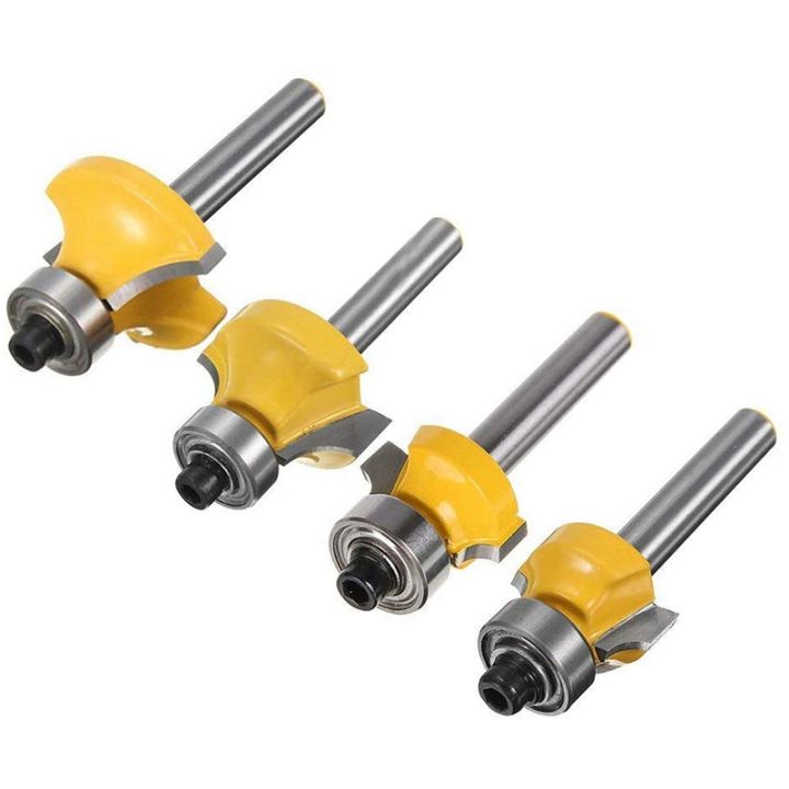 4pcs-1-4-inch-shank-round-over-router-bits-corner-rounding-edge-forming-edging-tool-set-5-16-inch-3-16-inch-1-4-inch-1-8-inch-radius-for-woodworking-milling-cutter