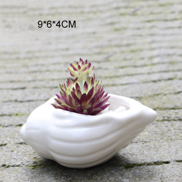 6pcspack-ceramic-flower-pots-planters-home-decor-flower-vases-ceramic-vases-cute-shell-cartoon-vase-succulent-pots