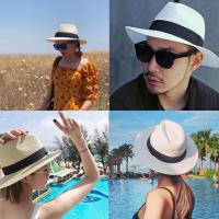 [hot]Summer Hat Adjustable Classic Panama Hat Handmade In Ecuador Hats For Women Man Beach Straw Hat For Men Uv ！