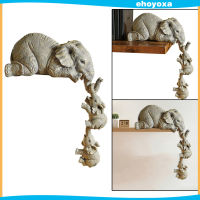 Adorable Elephant Figurine Home Office Desktop Resin Animal Statue Tabletop Sculpture Decoration Elephants Lover Gift Home Decor Ornament