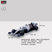 Bburago 1:43 2022 F1 Mercedes-Amg W13 44แฮมิลตัน63รัสเซลแข่งรถฟอมูล่าทีมคอลเลกชันโมเดลของเล่นรถโลหะผสม