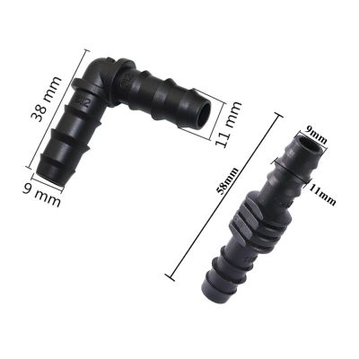 ；【‘； DN12 Elbow Connector Garden Accessories Agriculture Tools Drip Irrigation System Pipe Fitting For 8/11Mm Hose 40 Pcs