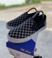 TK STAR  รองเท้าผ้าใบทรงแวน  สลิปออน แบบสวม พร้อมกล่อง รุ่น71507 Size 40-45