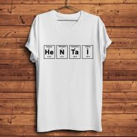 Elements Periodic Table Style Hentai Printed Funny Tshirt Homme Short Geek T Shirt Men White Tshirt