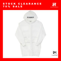 (SIX P.M.) SWEATER X HOODIE OVERSIZED JACKET WITH LIGHT DOWN EMBROIDERY HOOD / สเวตเตอร์ แจ็คเก็ต บุฟองน้ำเบา กึ่งแจ็คเก็ตกึ่งสเวตเตอร์ ปักหมวก ทรงโอเวอร์ไซส์ / AW19