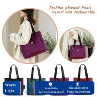 Female Hand Bag Nylon Shopping Bag Multi-Pockets Large Capacity Casual Fashion Portable Simple Elegant for Weekend Vacation