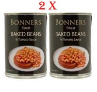 2 x Bonners Baked Beans In Tomato Sauce 400g 2 Cans