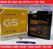 Bình ắc quy GS GT7A-H 12V-7AH SH125 150 Nhập, , Lead 110, Vespa, Liberty