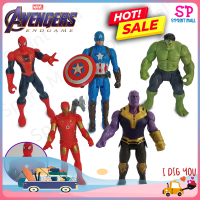 โมเดล อเวนเจอร์ Avengers Endgame หุ่นอเวนเจอร์ หุ่นยนต์ หุ่นยน หุ่นโชว์ Marvel Avengers : Iron Man Spider man Caption America Hulk และ Thanos ของเด็กเล่น ชุดซุปเปอร์ฮีโร่ ของเล่นหุ่นซุปเปอร์ฮีโร่ คุณภาพดี ราคาถูก/ สูงประมาณ 15 ซ.ม.