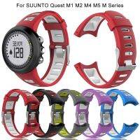 แถบซิลิโคนสองสีสำหรับ SUUNTO เควสต์ M2 M1 M4ชุด M5ม. อะไหล่สมาร์ทวอท์ชนาฬิกาสายรัดข้อมือสาย Correas สำหรับผู้ชาย