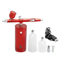 Rechargeable USB Airbrush Kit Airbrush Compressor Spray Pump Dual Action Handheld Airbrush for FX Makeup Tattoo Painting