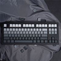Gray Gradient Keycaps Top/Side Engraved PBT Material Dye Sublimation 125 Keys Cherry Profile For Mechanical Keyboard Keycaps