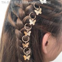 【hot】☍  6Pcs Borboleta Pingente Clipe de Cabelo Para As Mulheres Braid Metal Anéis Ocidental Acessórios Meninas Headdress Tocado