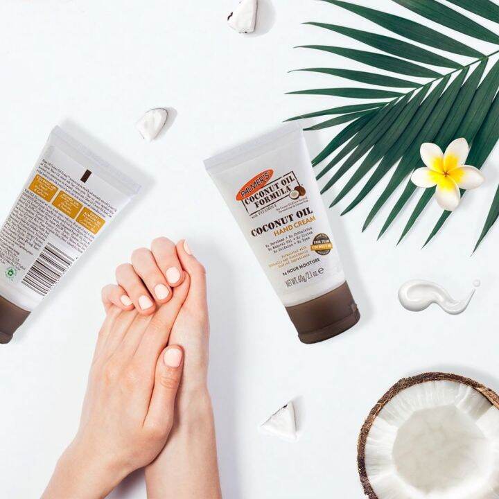 แพ็ค-2-palmer-s-coconut-oil-hand-cream-60g-โลชั่นทาผิวสำหรับทามือ-สารสกัดจากน้ำมันมะพร้าว-ผิวนุ่ม-ชุ่มชื้น-ปาล์มเมอร์