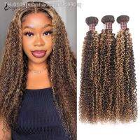 ☈♠ xianhaochen048906 Uwigs-Kinky Destaque Pacotes de Cabelo Humano Weave Brasileiro Extensões Remy 4/27 1 Pc 3 Pcs 4 Pcs