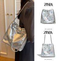 ZARAˉ bag lady 2023 new summer summer Korean version large capacity commuter large bag shoulder tote bag pocket