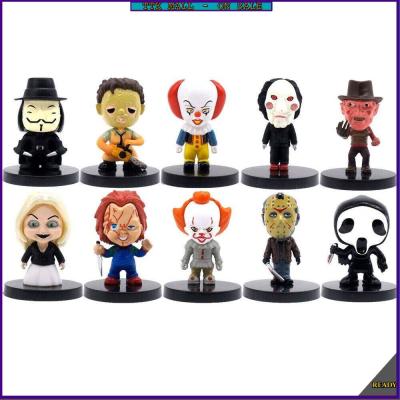 Cartoon Horror Series Anime Bride of Chucky Doll Halloween 2.2 Action Figure Model Toys Doll Childrens Toy Party Gift10pcs